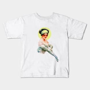 girl in long gloves and silk tiara on her head Kids T-Shirt